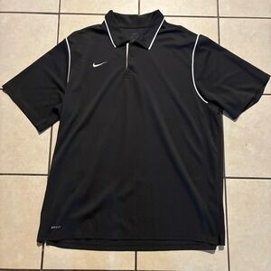 Nike Men's 2XL Black Golf Polo Short Sleeve Shirt